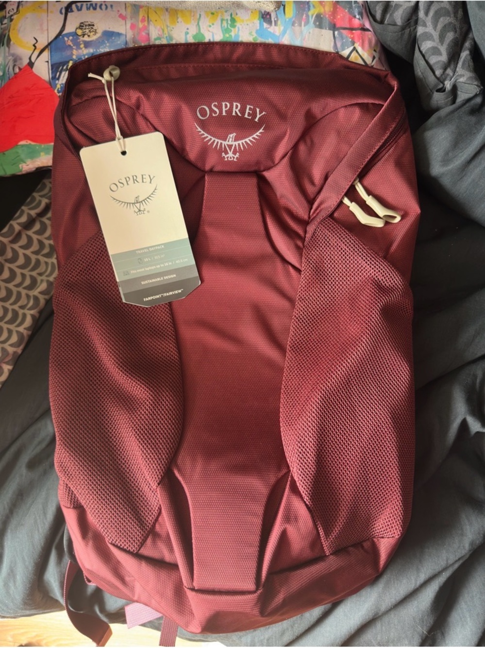 Osprey FarPoint/FairView daypack Zircron Red